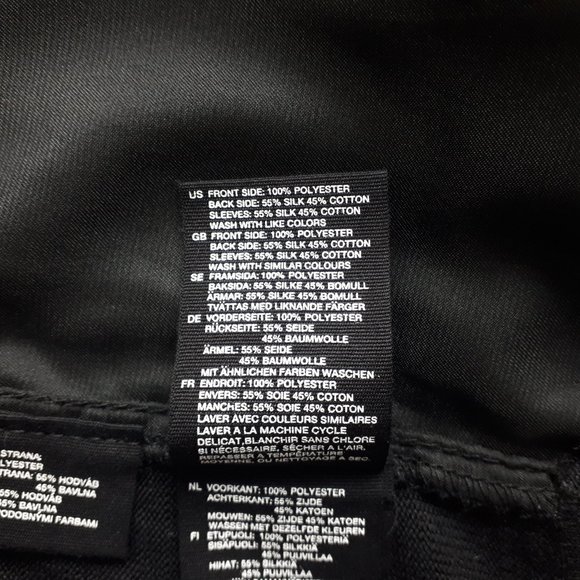 H&M Black Short Sleeve V-neck Contrast Satin Blouse - Picture 11 of 13